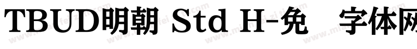 TBUD明朝 Std H字体转换